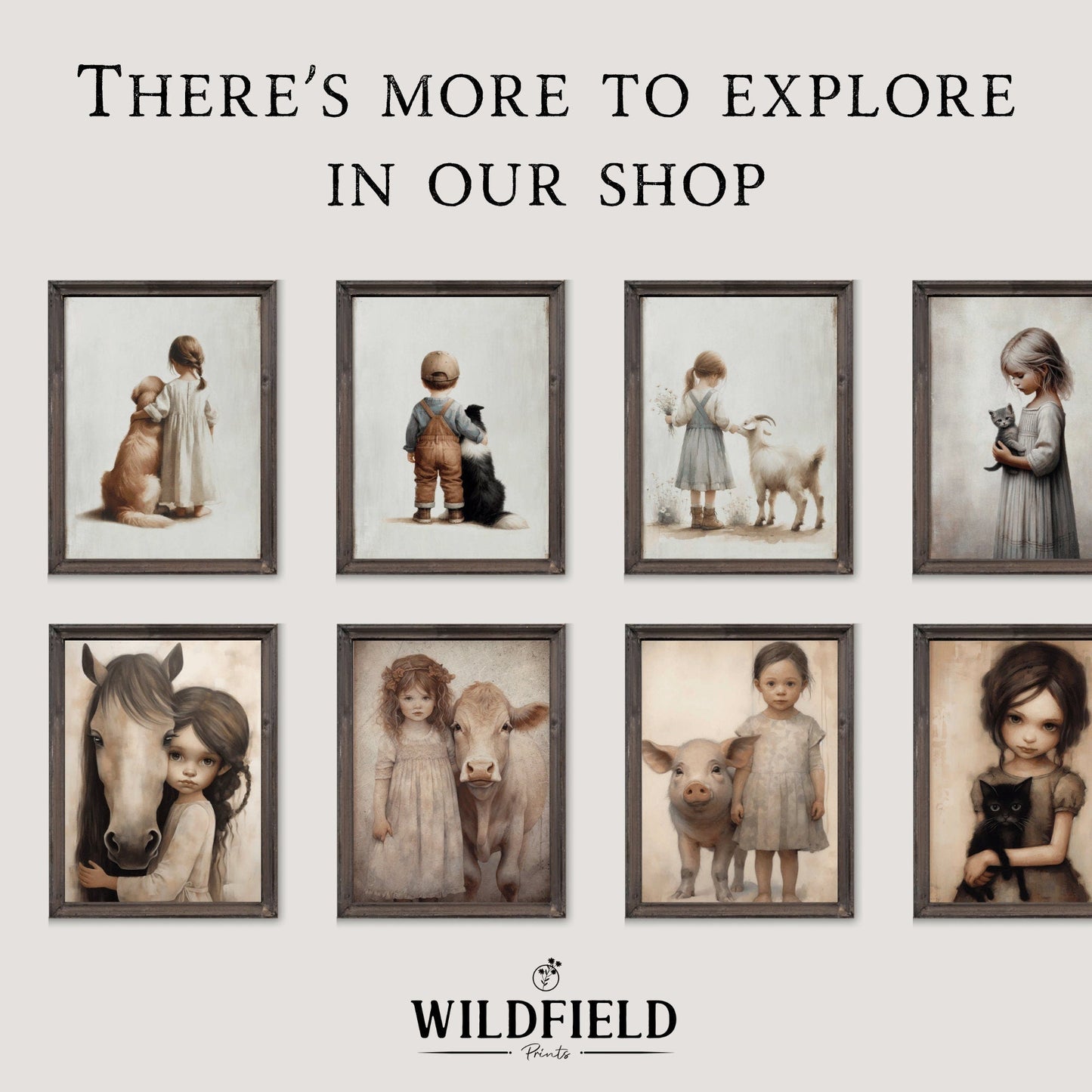 Siberian Husky Nursery Decor, Girl and Dog Wall Art, Rustic Print - WildfieldPrints