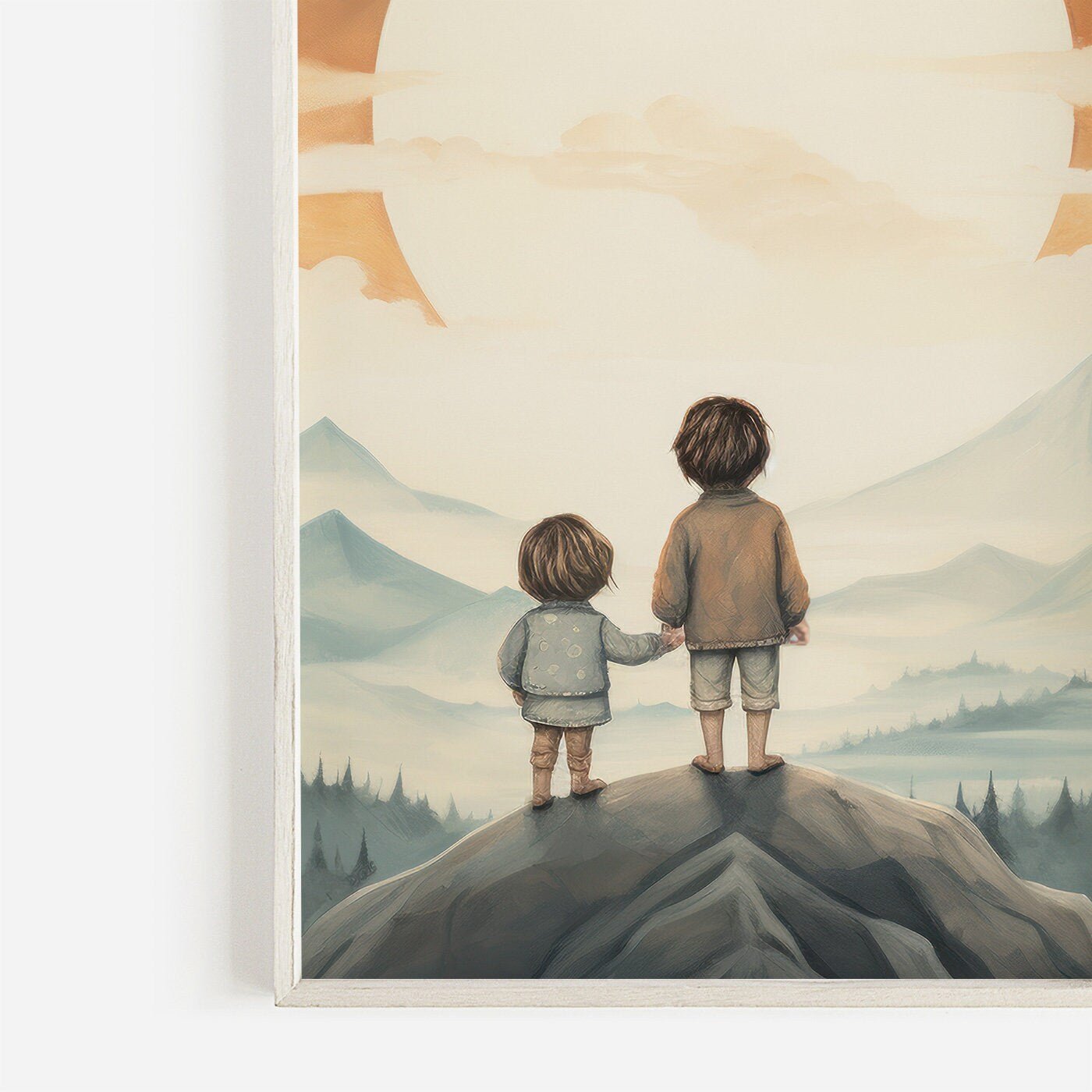 Sibling Print, Adventure Toddler Decor, Brother Sister Wall Art - WildfieldPrints