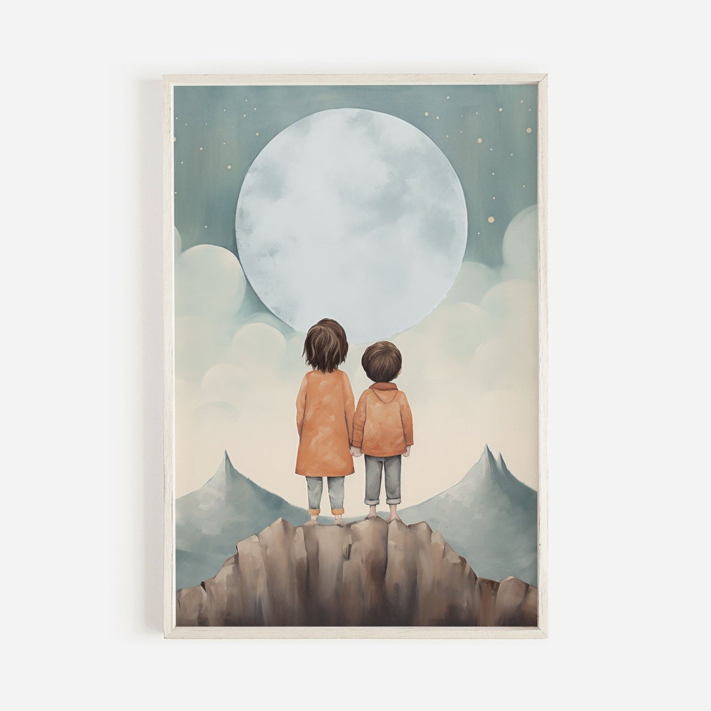 Sibling Print, Adventure Toddler Decor, Brother & Sister Wall Art - WildfieldPrints