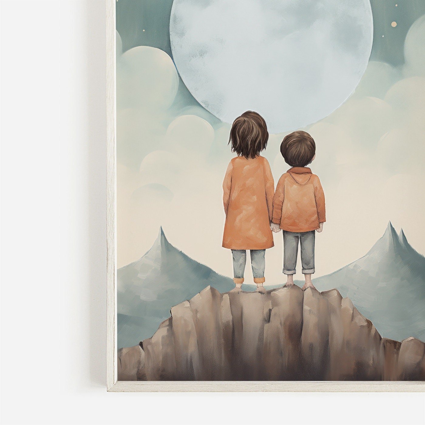 Sibling Print, Adventure Toddler Decor, Brother & Sister Wall Art - WildfieldPrints