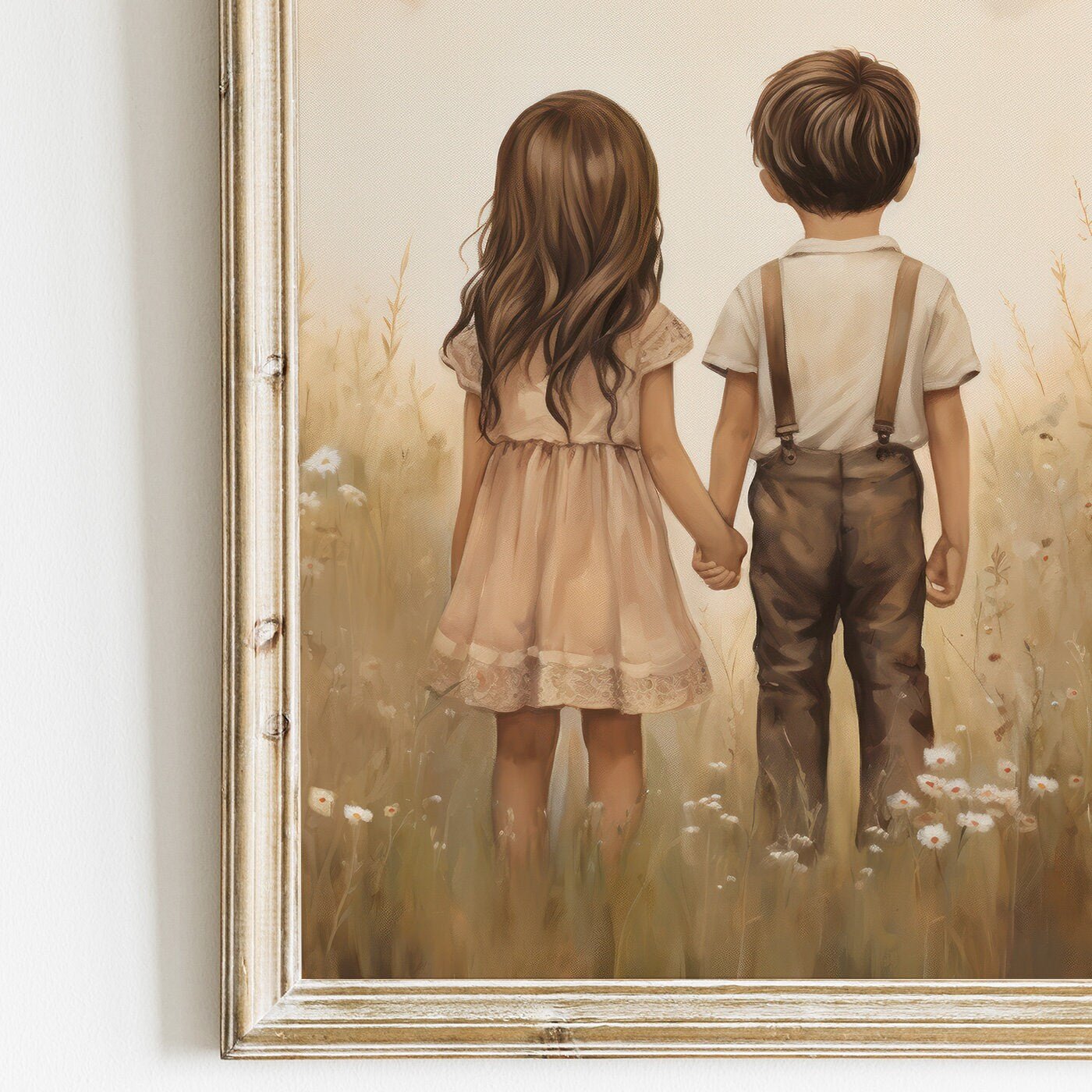 Sibling Print, Brother and Sister Wall Art, Shared Bedroom Decor - WildfieldPrints