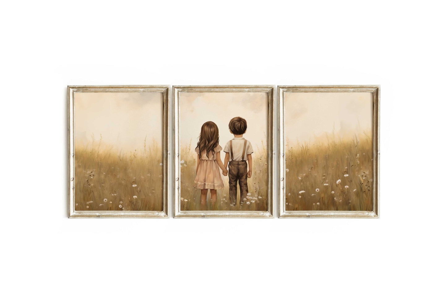 Sibling Print, Brother and Sister Wall Art, Shared Bedroom Decor - WildfieldPrints