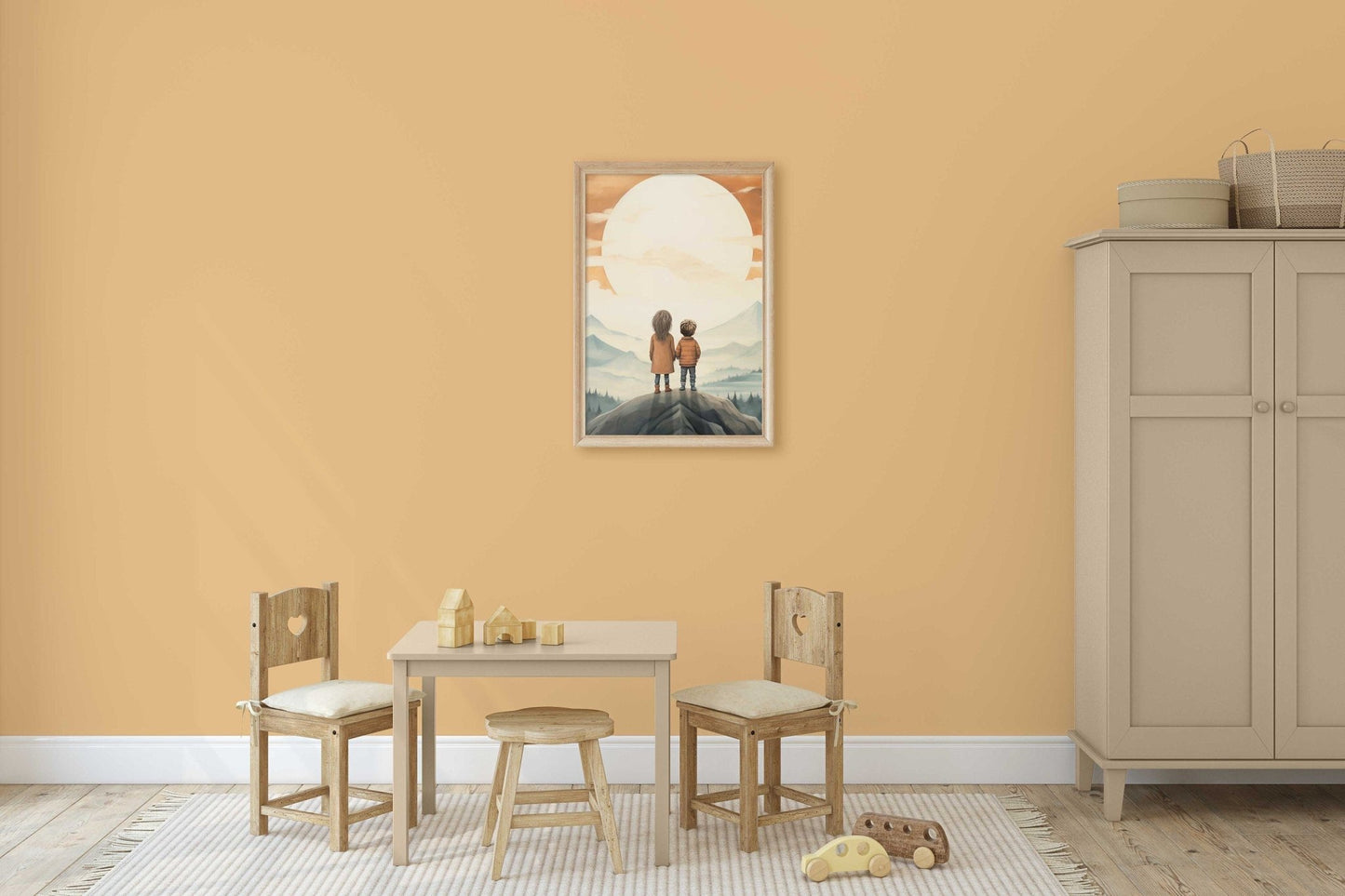 Sibling Print, Brother Sister Wall Art, Adventure Decor, Vintage Kids Artwork - WildfieldPrints