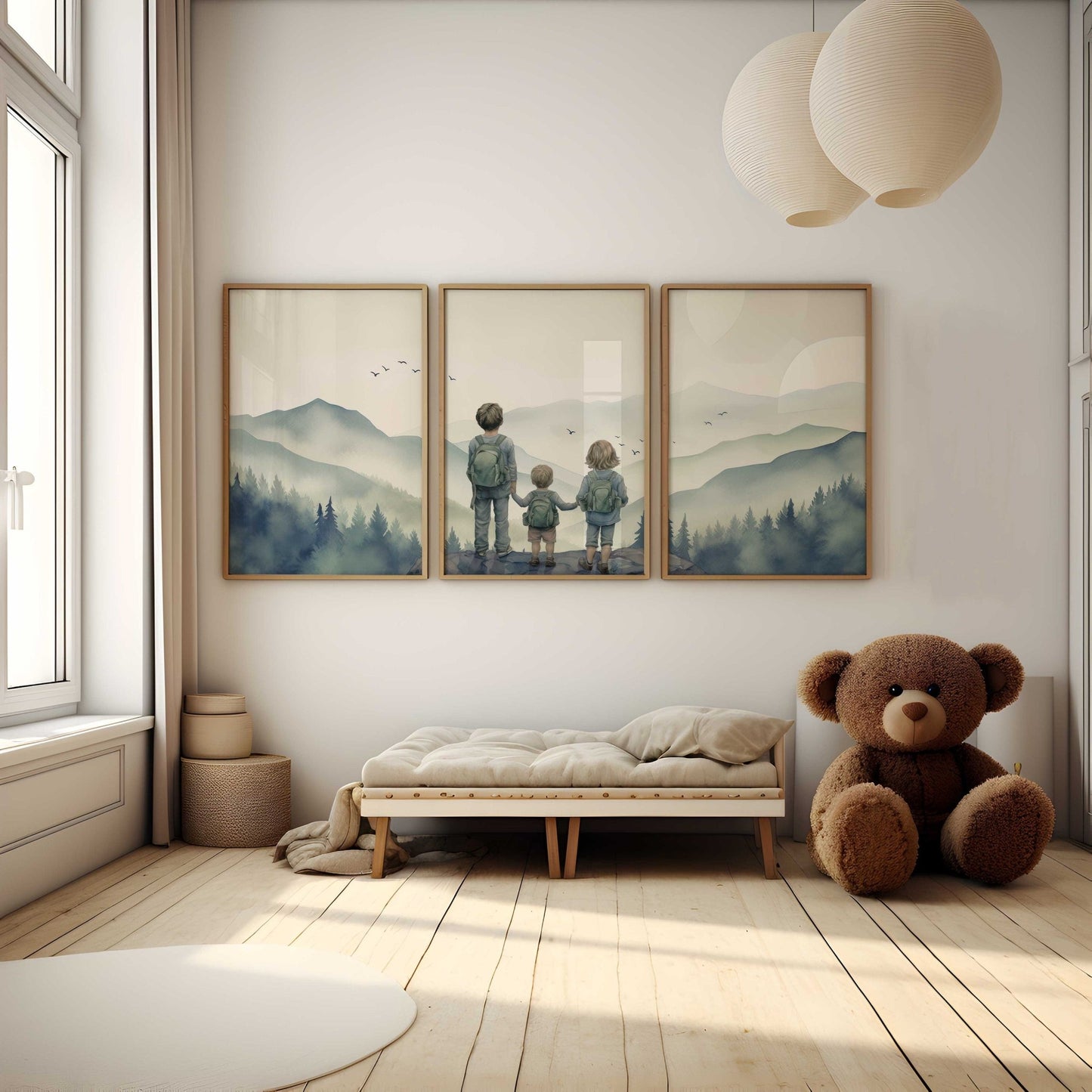 Sibling Room Decor, Adventure Toddler Art, Brother Sister Wall Decor - WildfieldPrints