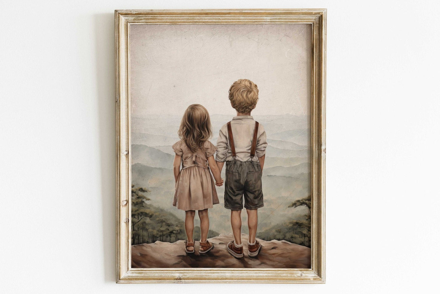 Sibling Room Wall Decor, Brother & Sister Art, Adventure Kids Prints - WildfieldPrints