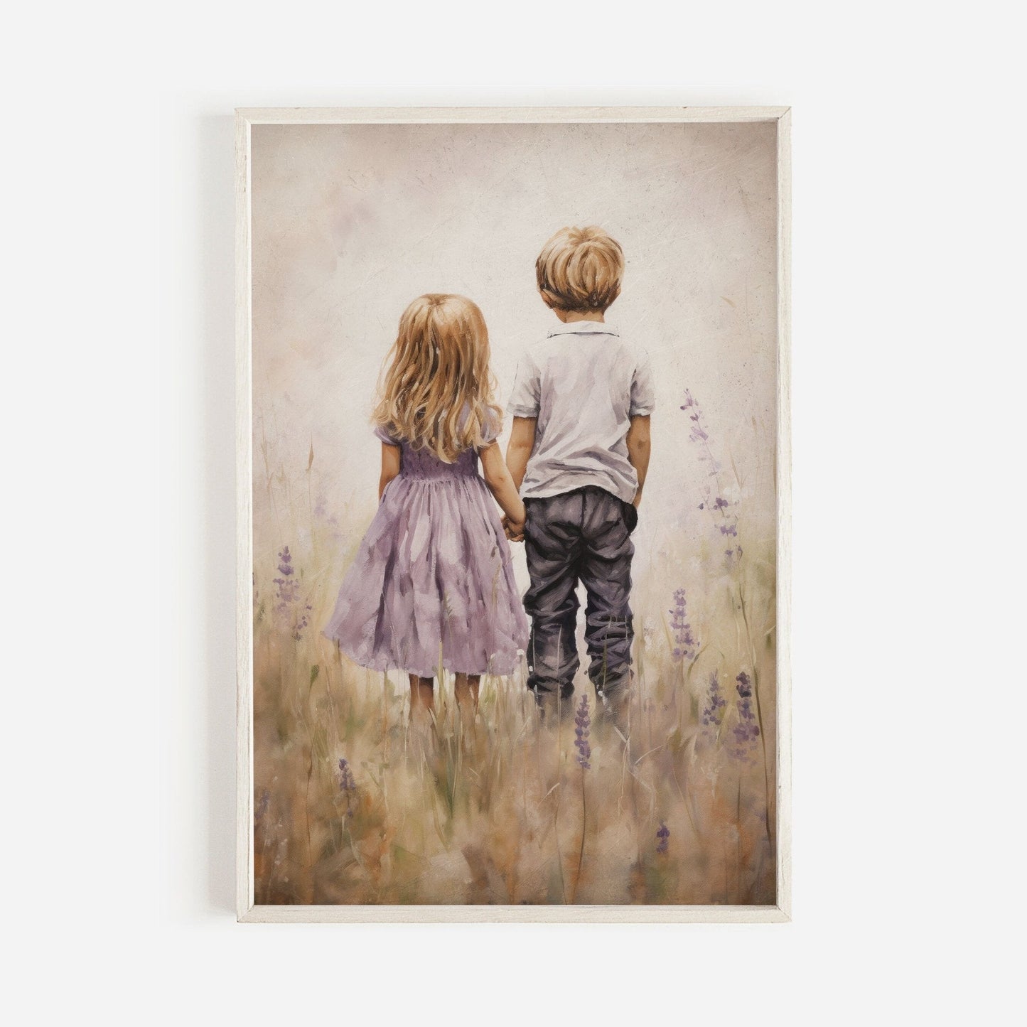Sibling Wall Art, Brother and Sister Print, Shared Room Decor - WildfieldPrints