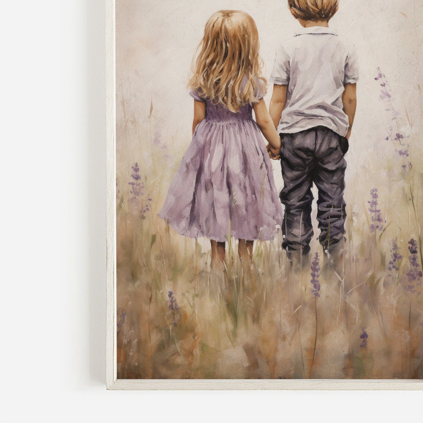 Sibling Wall Art, Brother and Sister Print, Shared Room Decor - WildfieldPrints