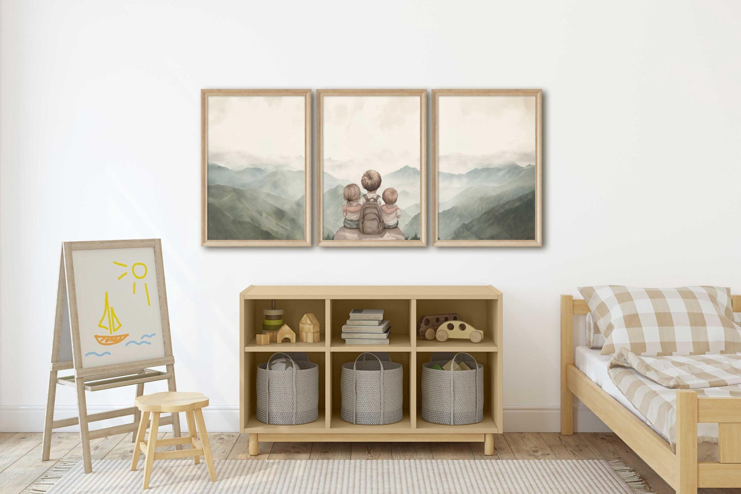 Sibling Wall Decor, Brother and Sister Art, Adventure Nursery Prints - WildfieldPrints