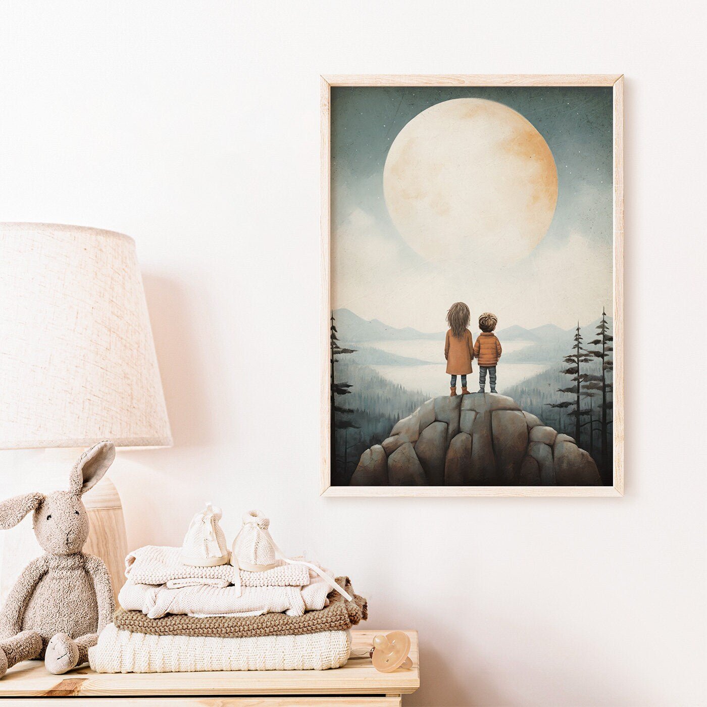 Siblings Print, Brother & Sister Wall Art, Adventure Toddler Decor - WildfieldPrints