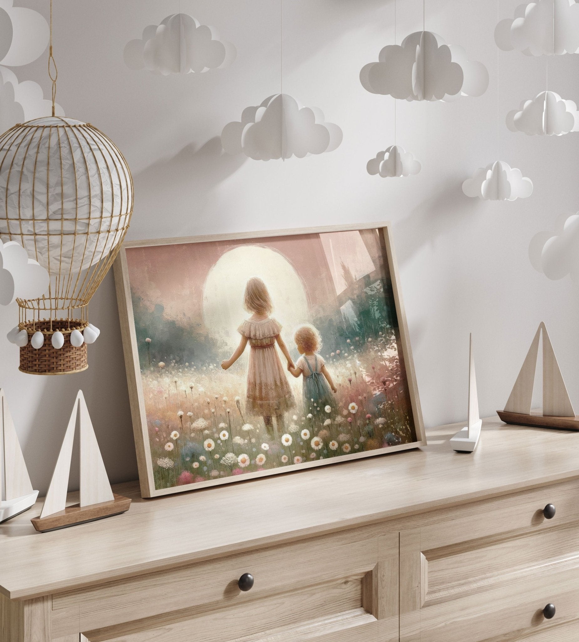 Sister Art Print, Vintage Sisterhood Decor, Rustic Wall Art - WildfieldPrints