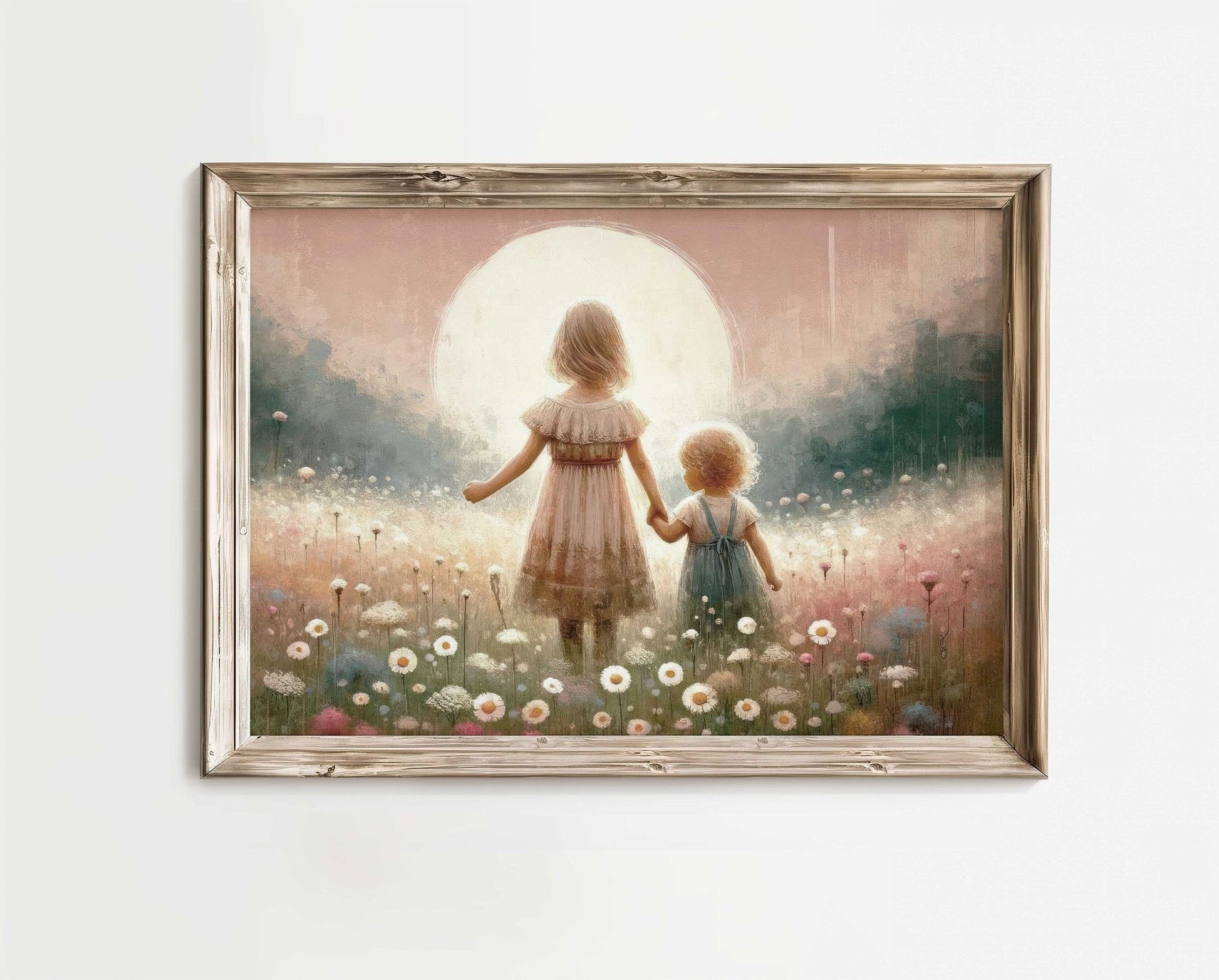 Sister Art Print, Vintage Sisterhood Decor, Rustic Wall Art - WildfieldPrints