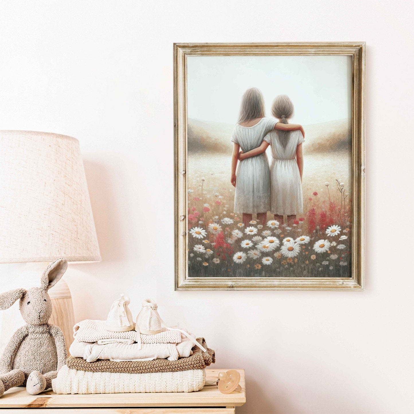 Sister Wall Art, Vintage Sisterhood Decor, Best Friends Print - WildfieldPrints