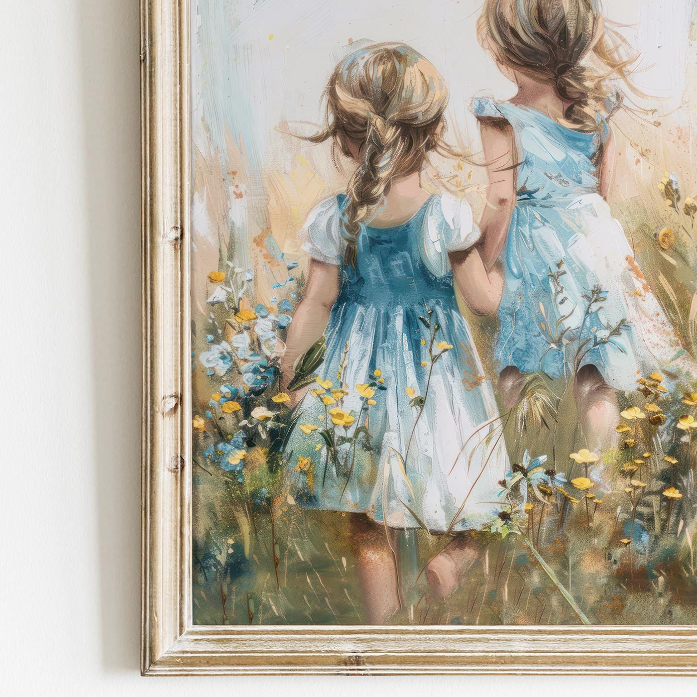 Sisterhood Art Print, Floral Bedroom Decor, Wildflower Design - WildfieldPrints