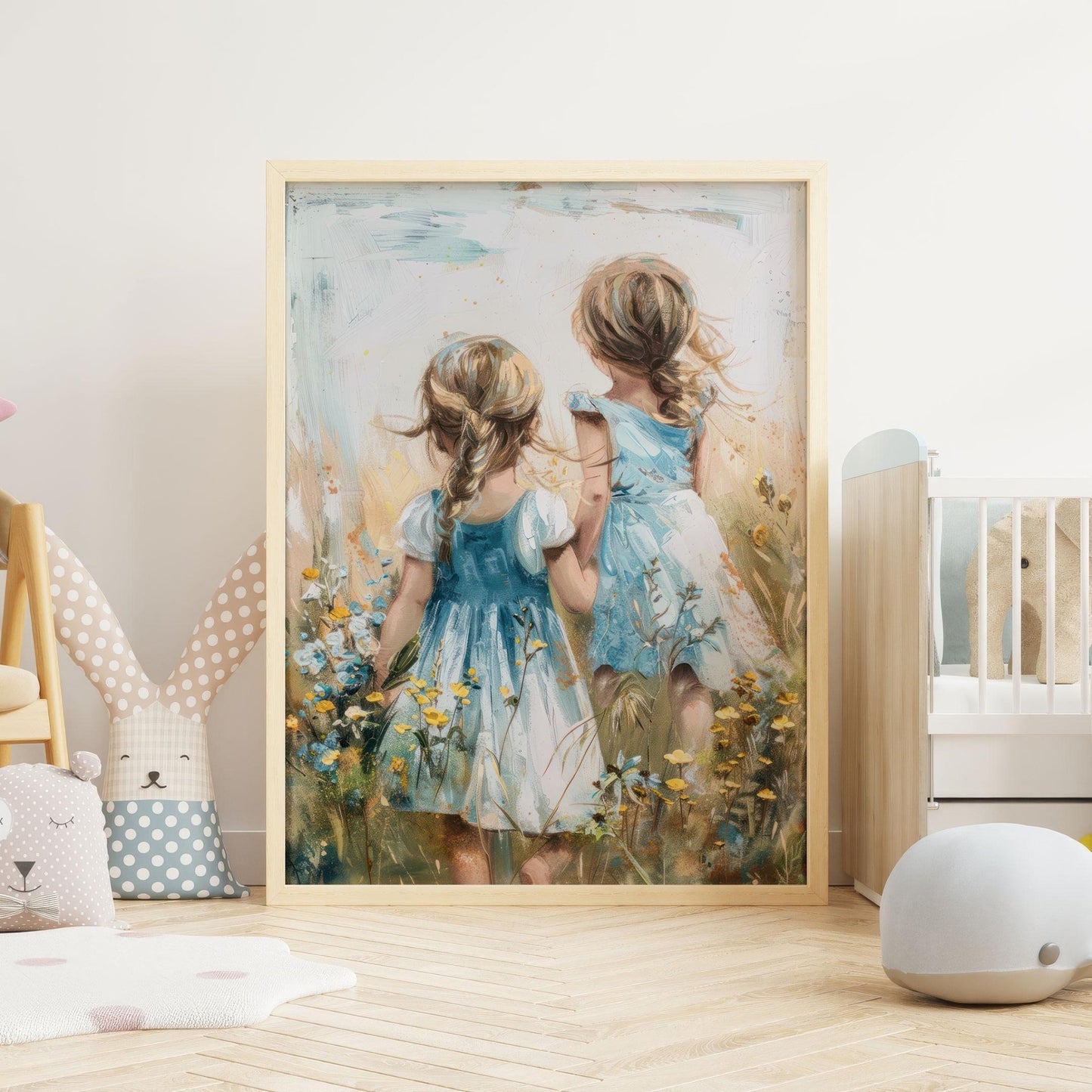 Sisterhood Art Print, Floral Bedroom Decor, Wildflower Design - WildfieldPrints