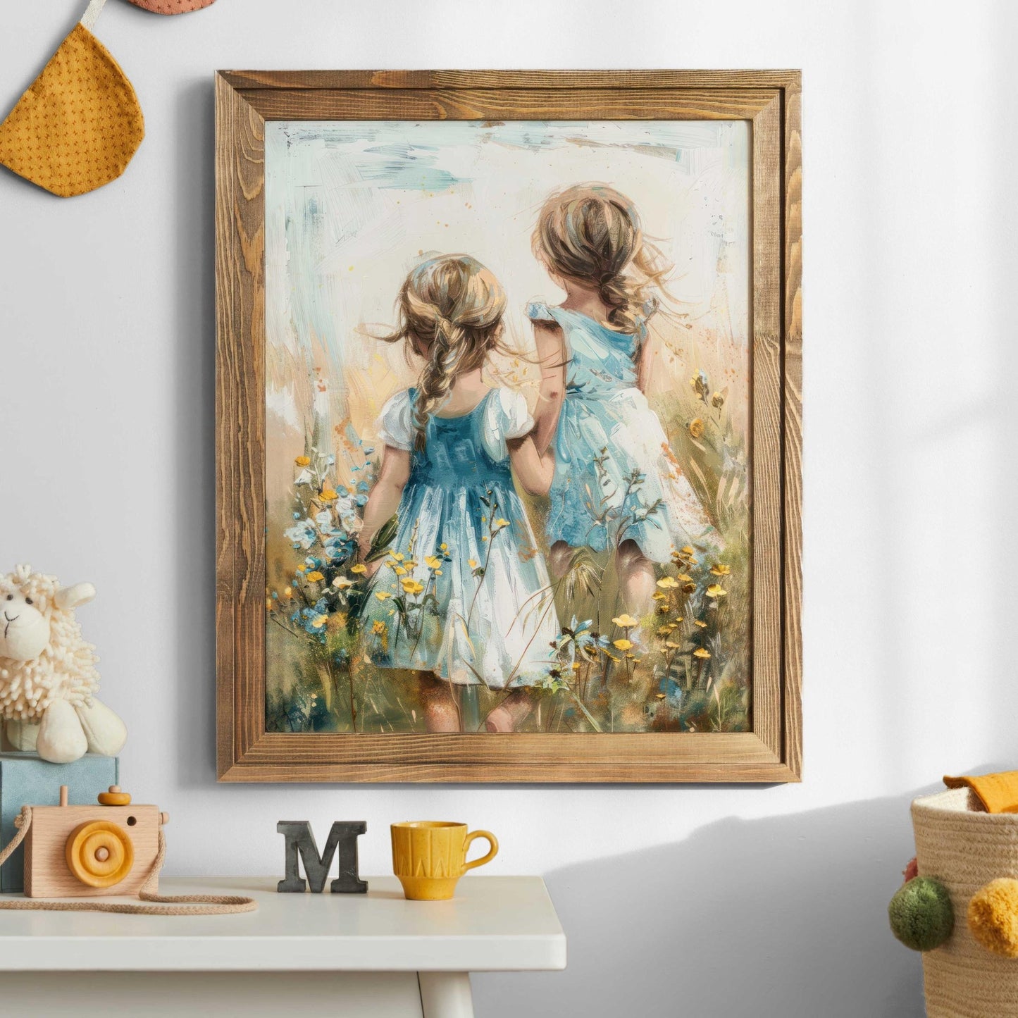 Sisterhood Art Print, Floral Bedroom Decor, Wildflower Design - WildfieldPrints