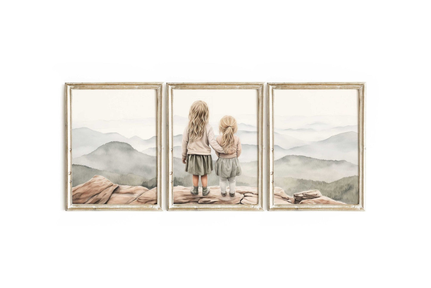 Sisters Bedroom Decor, Adventure Prints for Girls, Mountain Wall Art - WildfieldPrints