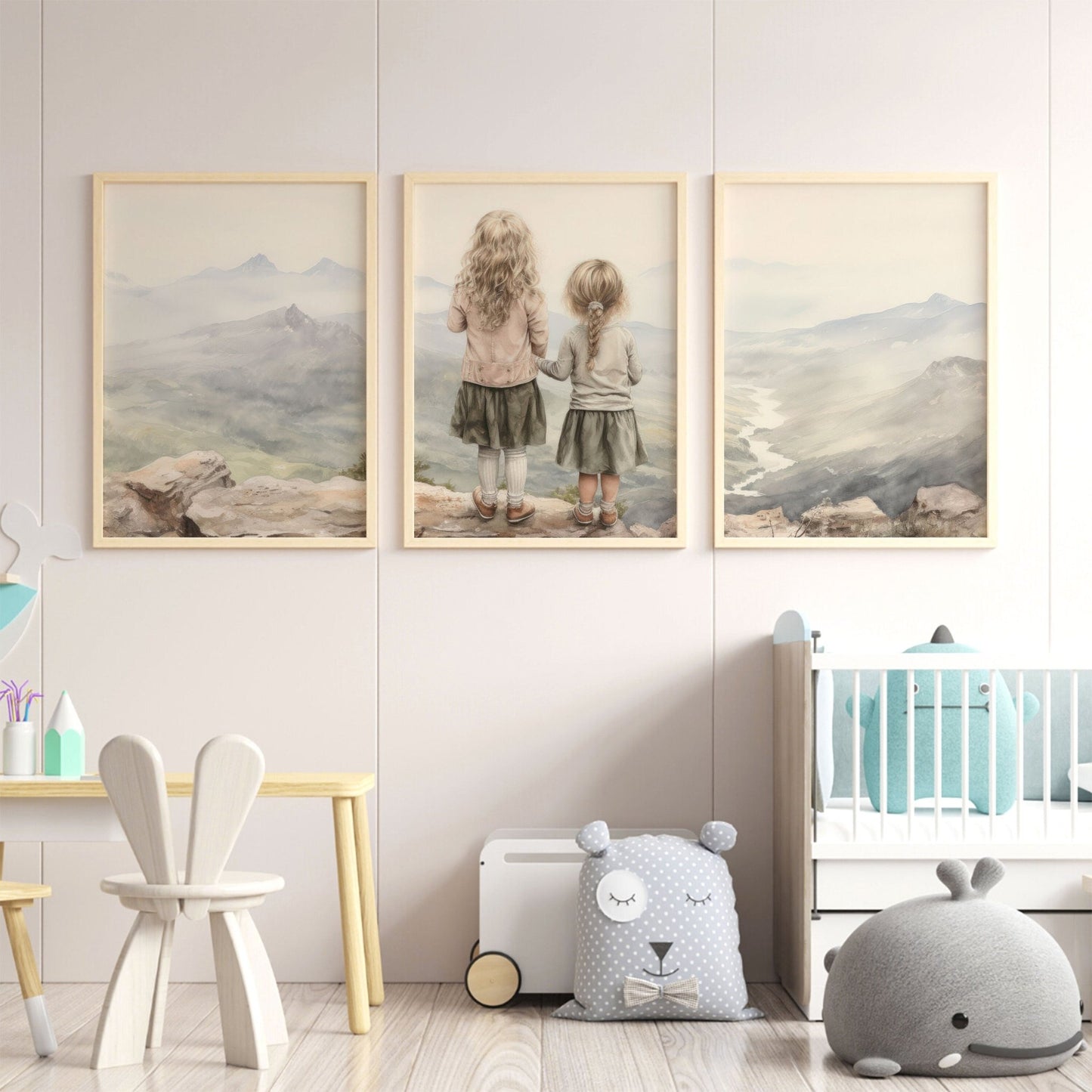 Sisters Bedroom Decor, Adventure Wall Art, Sister Room Print - WildfieldPrints