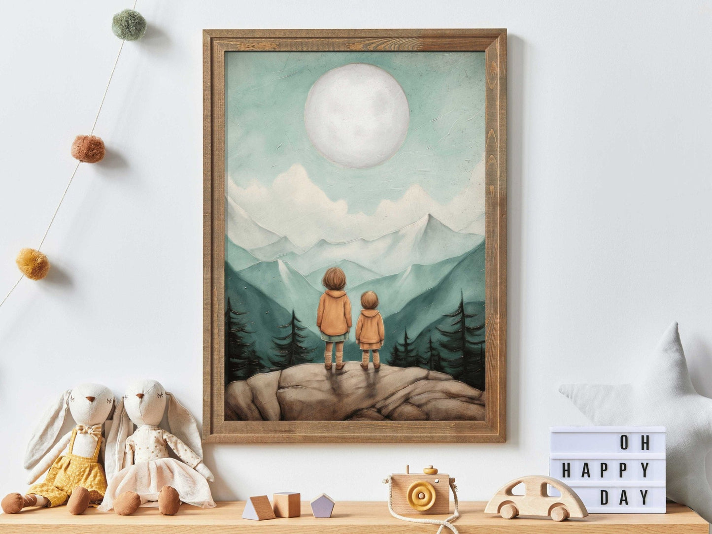 Sisters Room Print, Sister Wall Art, Adventure Toddler Decor - WildfieldPrints