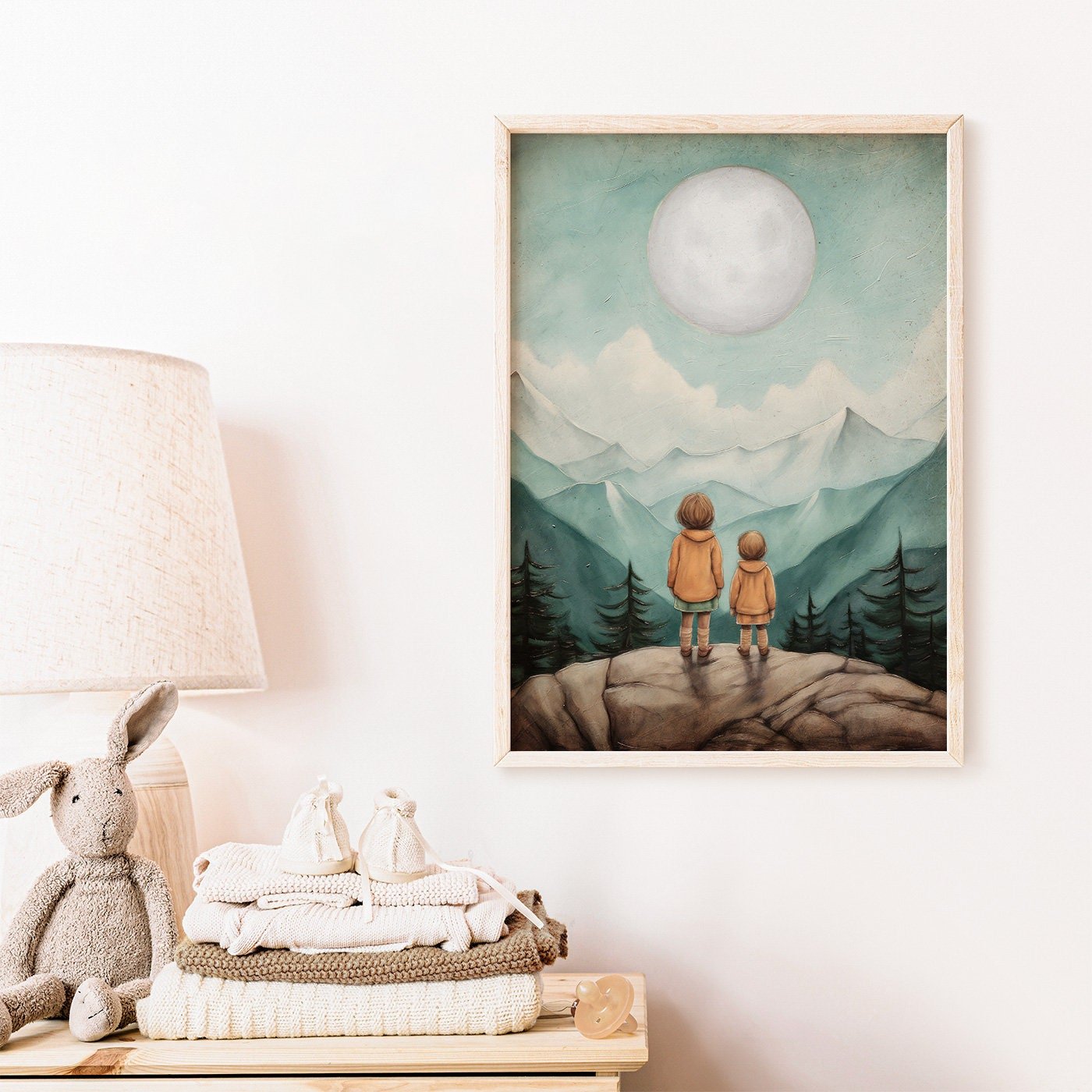 Sisters Room Print, Sister Wall Art, Adventure Toddler Decor - WildfieldPrints