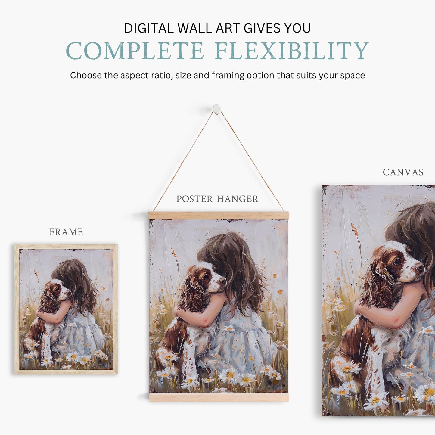 Springer Spaniel Nursery Art, Vintage Dog Decor, Brown & White Print - WildfieldPrints