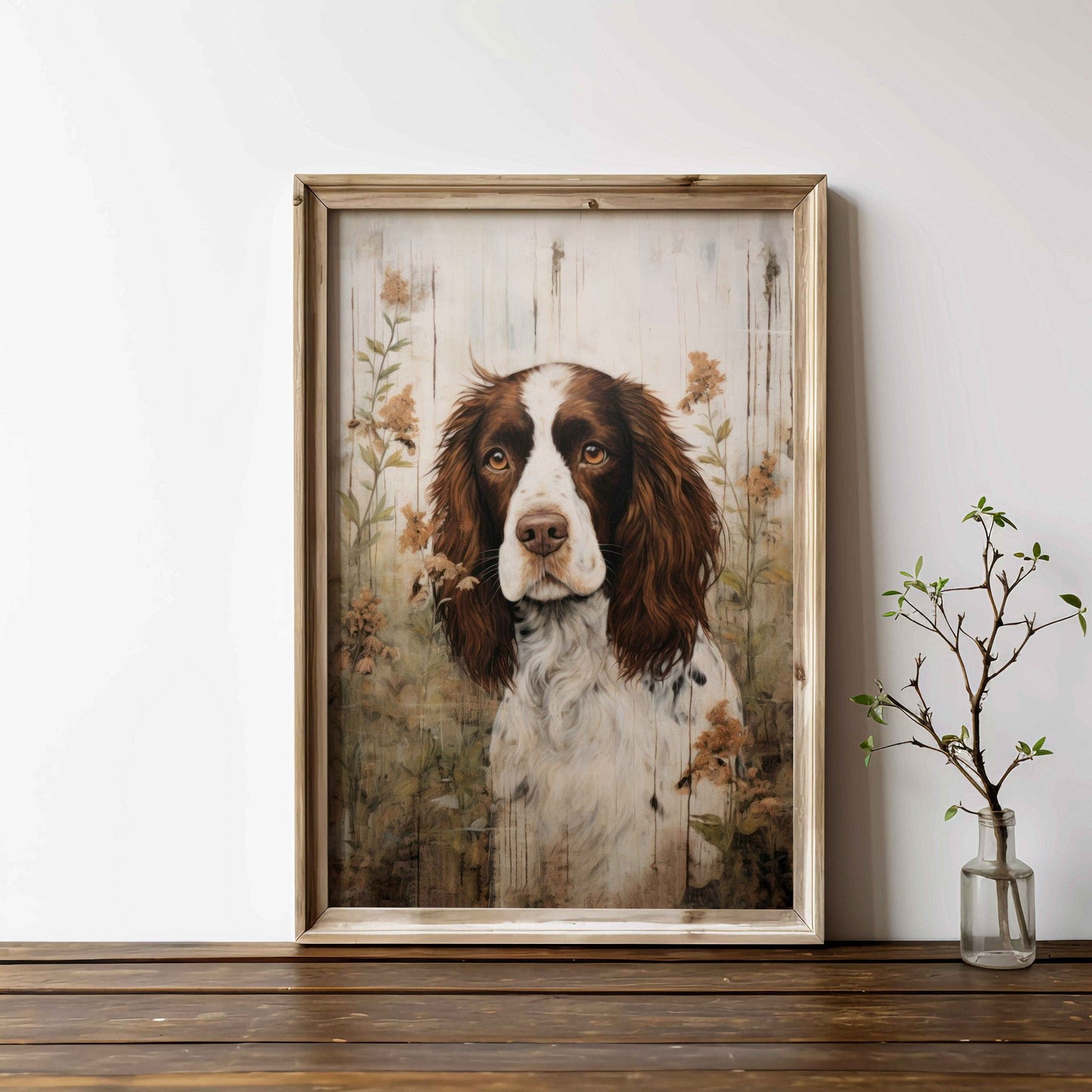 Springer Spaniel Print, Vintage Dog Painting, Charming Canine Decor - WildfieldPrints