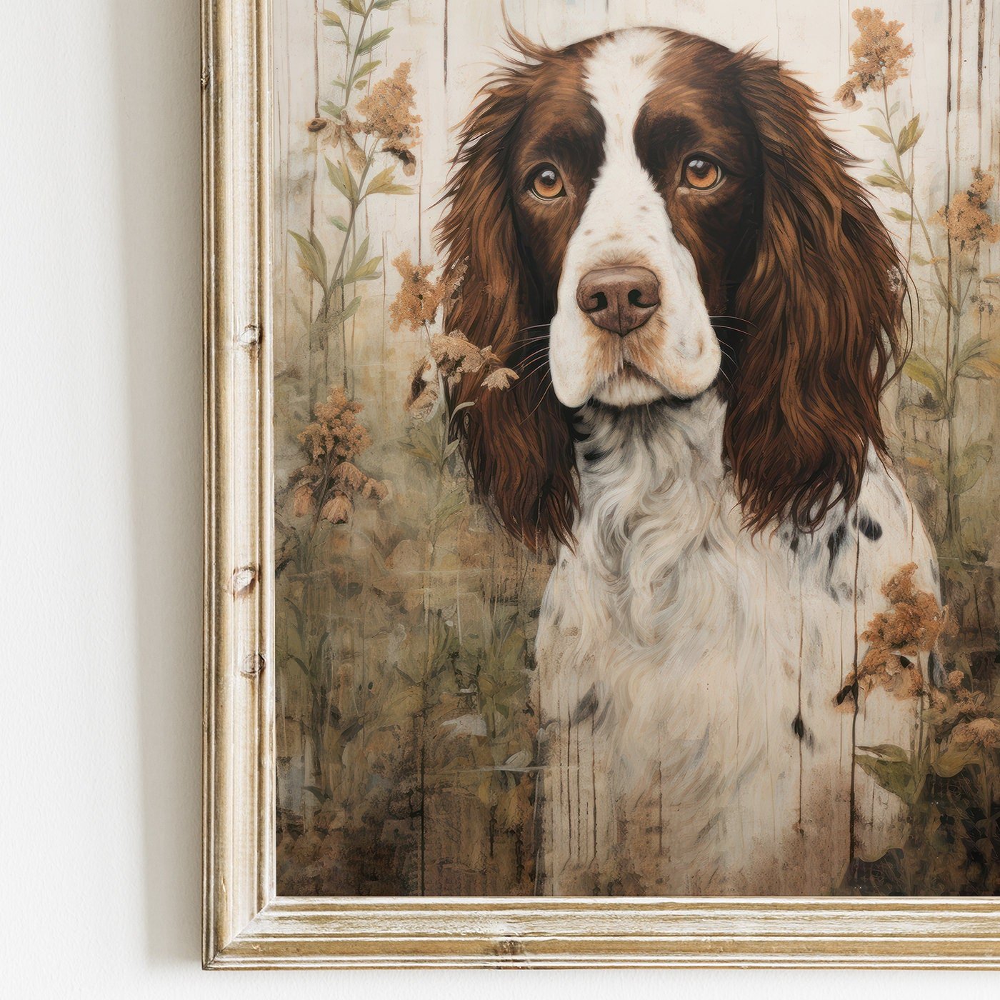 Springer Spaniel Print, Vintage Dog Painting, Charming Canine Decor - WildfieldPrints