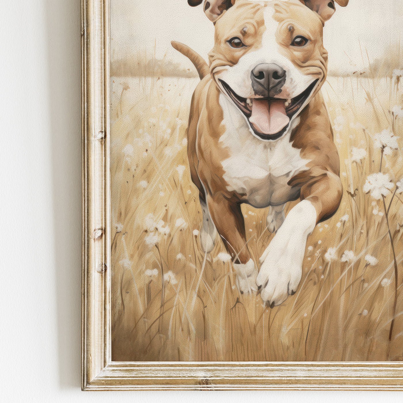 Staffordshire Bull Terrier Wall Art, Dog Lover Gift, Pet Portrait - WildfieldPrints
