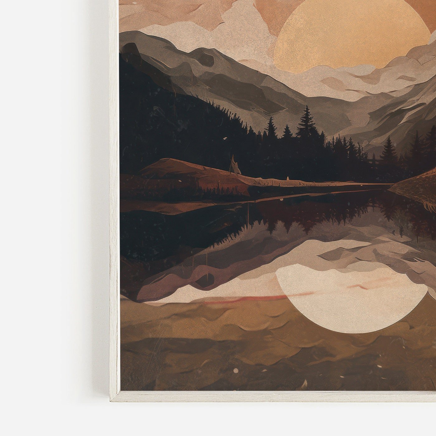 Sunset Wall Art, Night and Day Decor, Sun & Moon Prints - WildfieldPrints