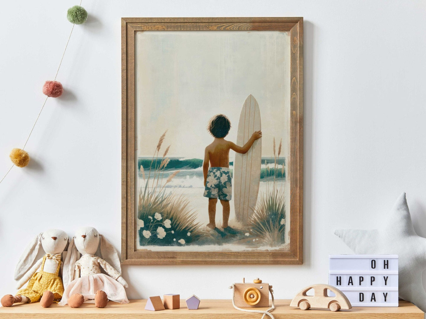 Surfing Nursery Decor, Surfer Boy Art, Beach - Themed Wall Decor - WildfieldPrints