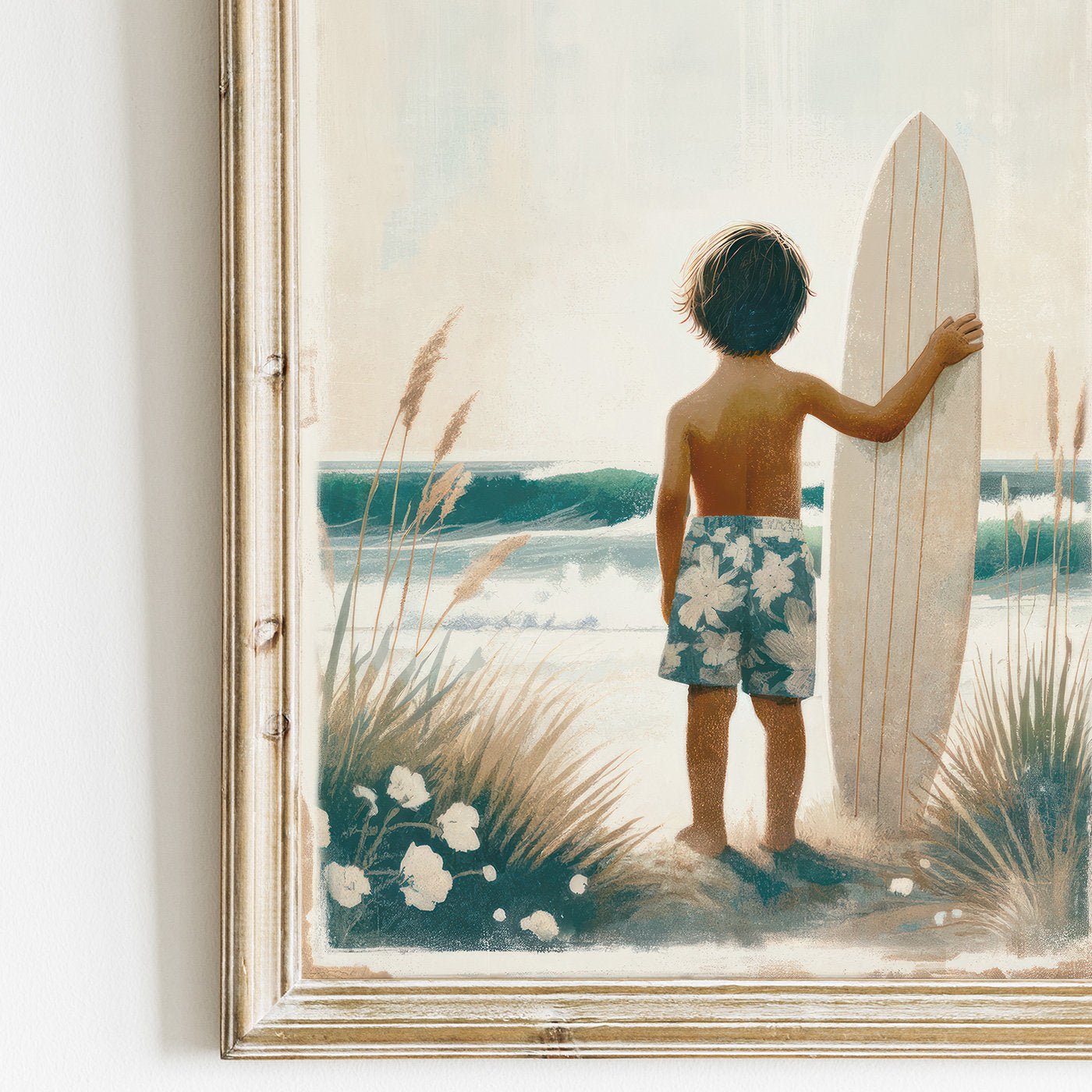 Surfing Nursery Decor, Surfer Boy Art, Beach - Themed Wall Decor - WildfieldPrints