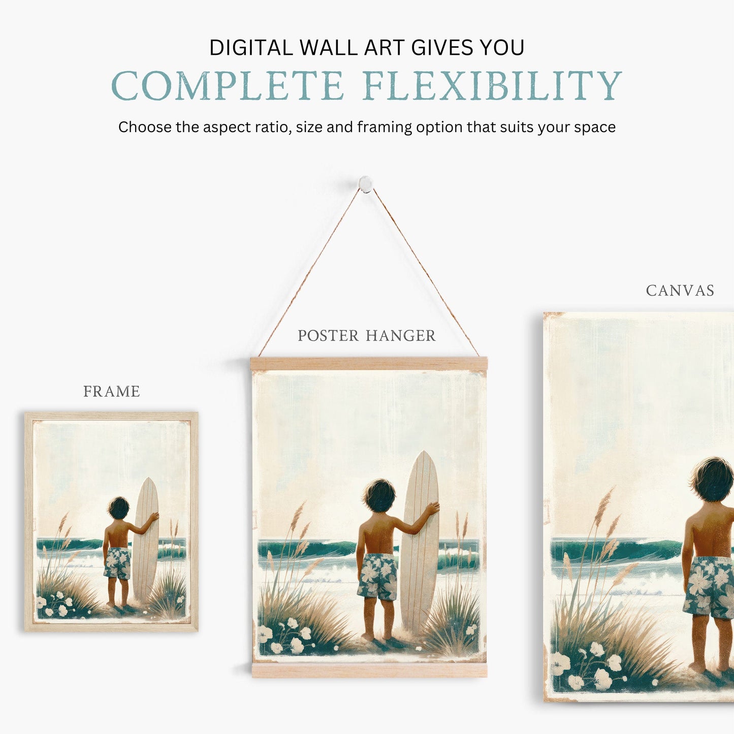 Surfing Nursery Decor, Surfer Boy Art, Beach - Themed Wall Decor - WildfieldPrints