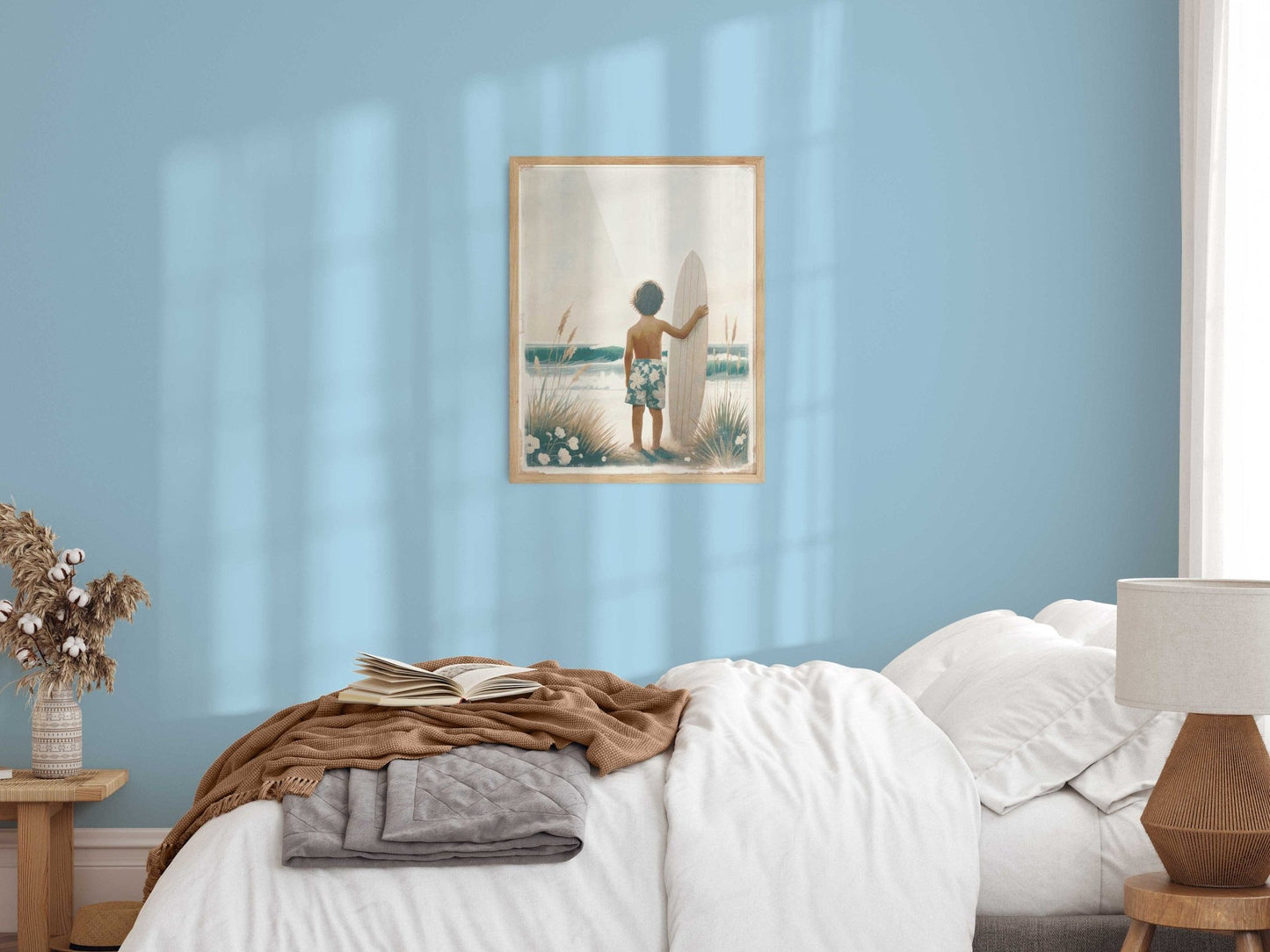 Surfing Nursery Decor, Surfer Boy Art, Beach - Themed Wall Decor - WildfieldPrints