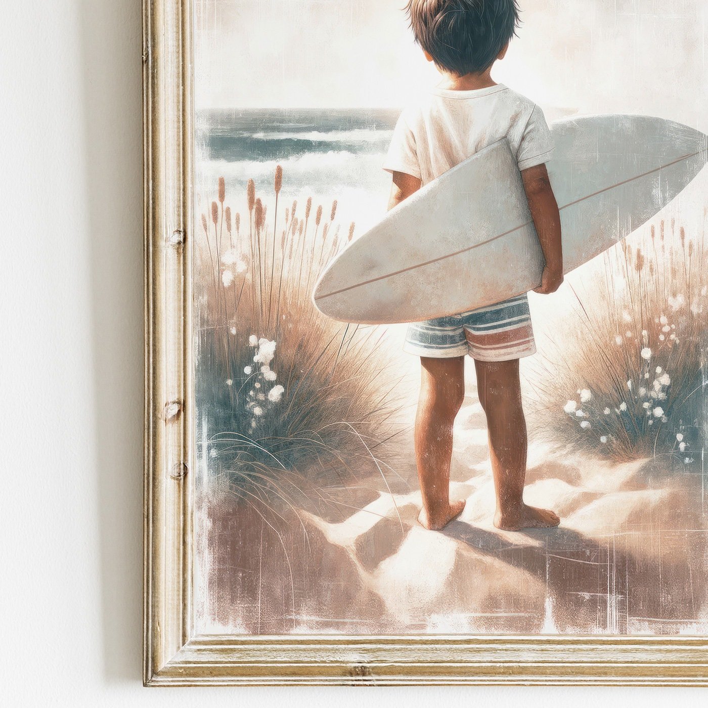 Surfing Nursery Print, Surfer Boy Wall Art, Beach Theme Decor - WildfieldPrints