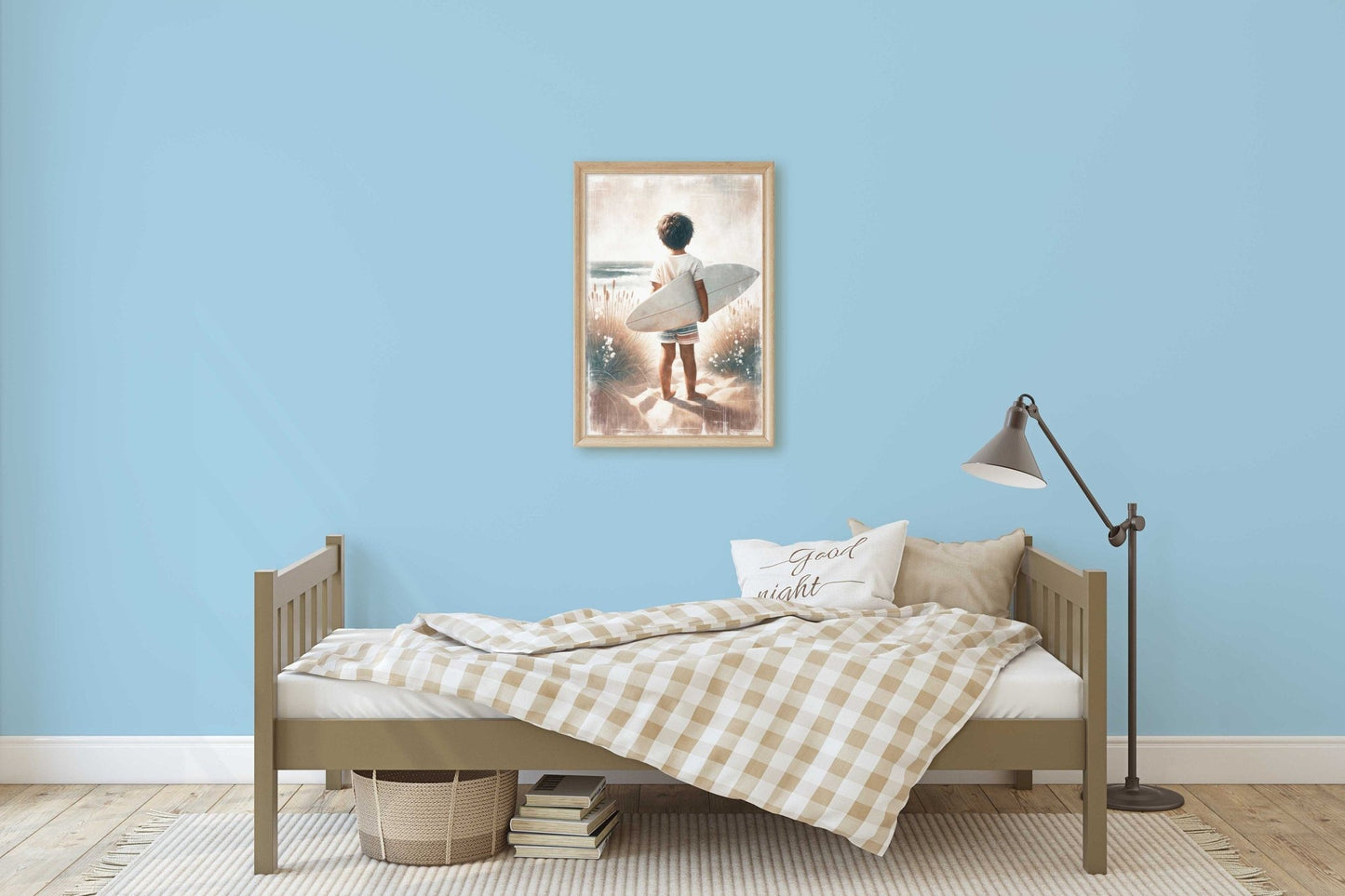 Surfing Nursery Print, Surfer Boy Wall Art, Beach Theme Decor - WildfieldPrints