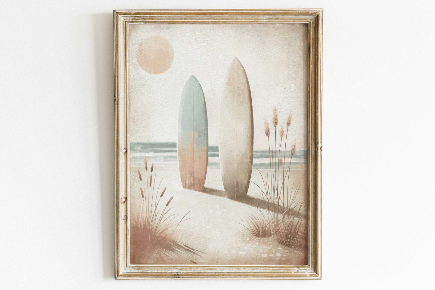 Surfing Wall Art, Beach Scene Print, Coastal Decor - WildfieldPrints