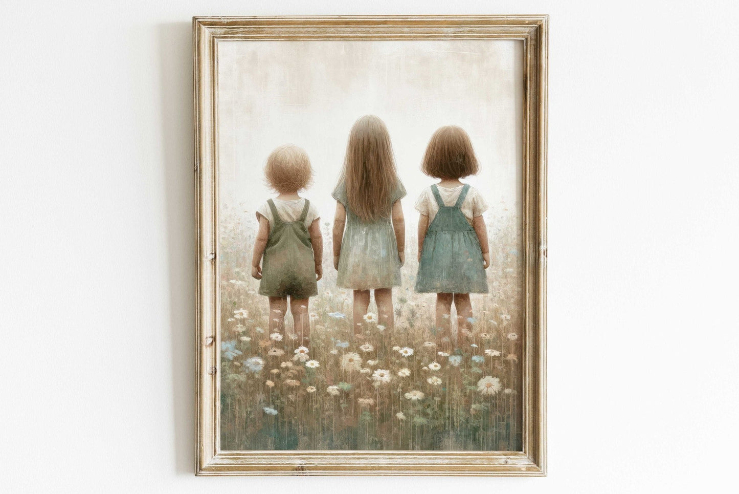 Three Sisters Print, Sisterhood Wall Art, Vintage Room Decor - WildfieldPrints