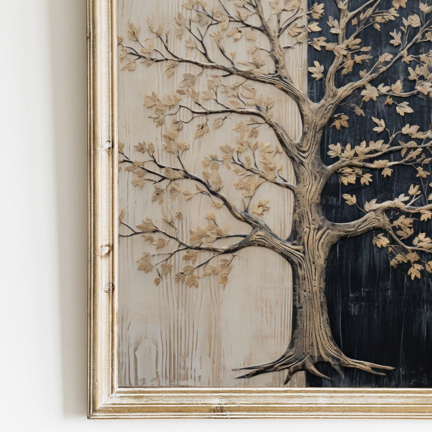 Tree Wall Art, Rustic Nature Decor, Abstract Painting - WildfieldPrints