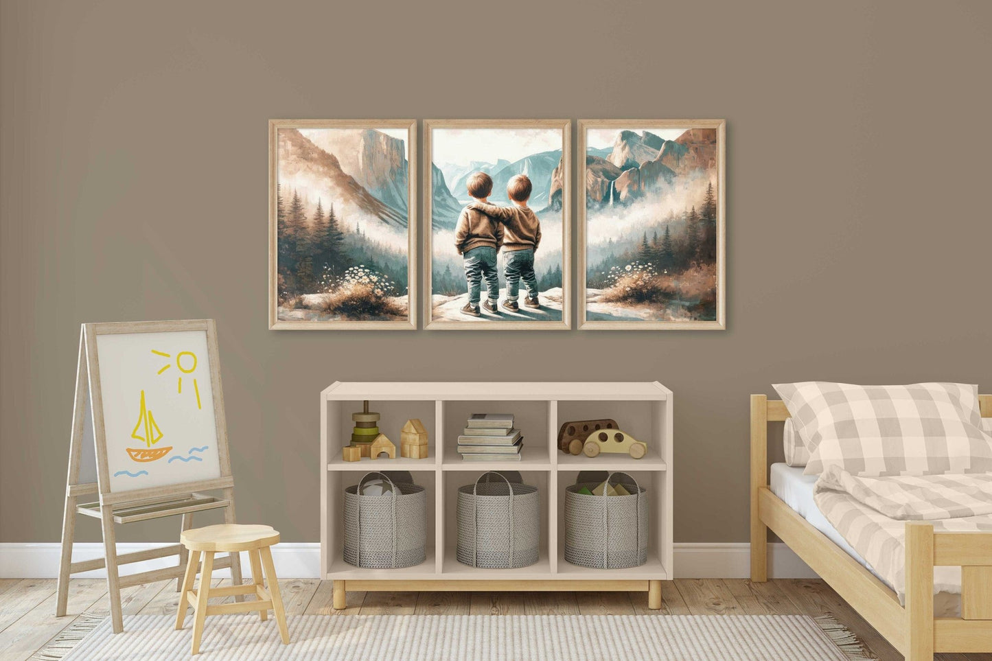 Twin Boys Prints, Adventure Nursery Decor, Outdoor Theme Art - WildfieldPrints