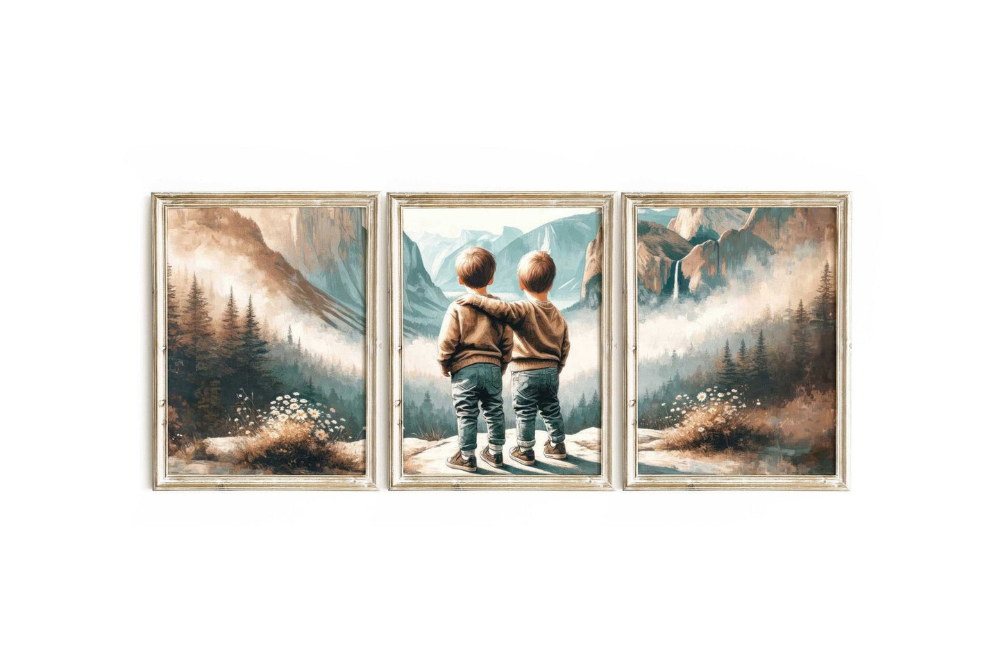 Twin Boys Prints, Adventure Nursery Decor, Outdoor Theme Art - WildfieldPrints
