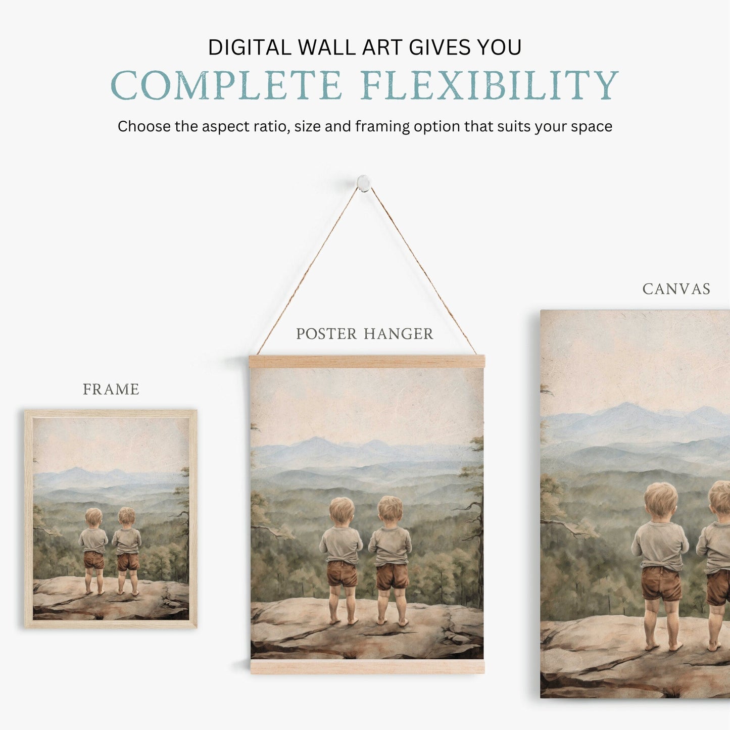 Twins Wall Decor, Adventure Prints for Boys' Room, Nursery Art - WildfieldPrints
