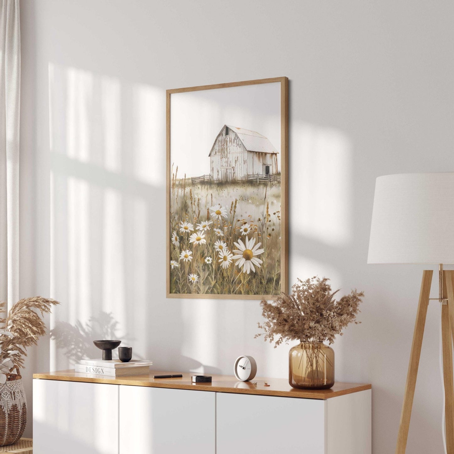 Vintage Barn Print, Rustic Farmhouse Art, Countryside Wall Decor - WildfieldPrints