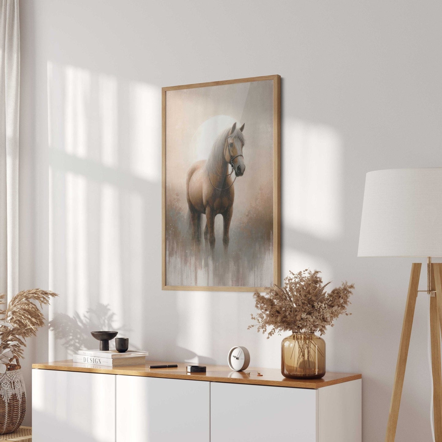 Vintage Horse Painting, Equestrian Gift, Farmhouse Wall Decor - WildfieldPrints