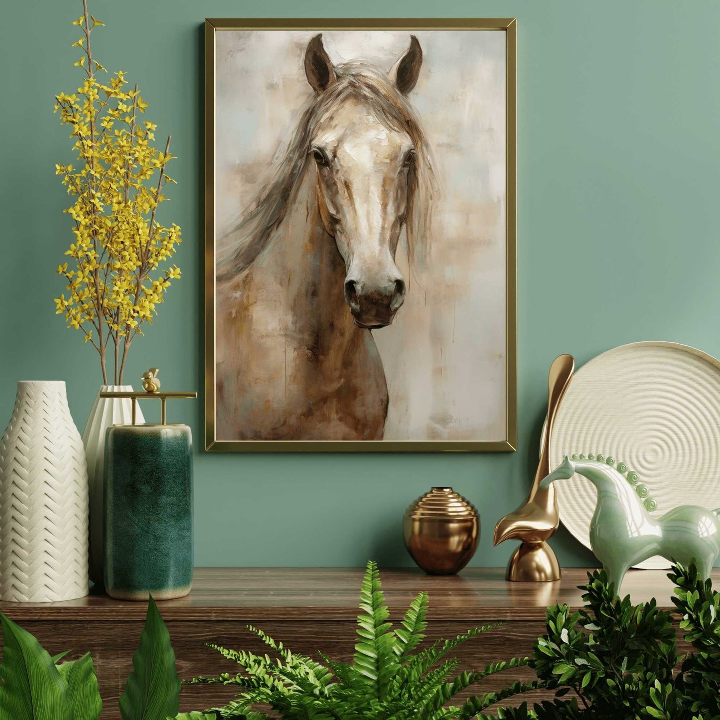 Vintage Horse Wall Art, Equestrian Home Decor, Horse Portraits - WildfieldPrints