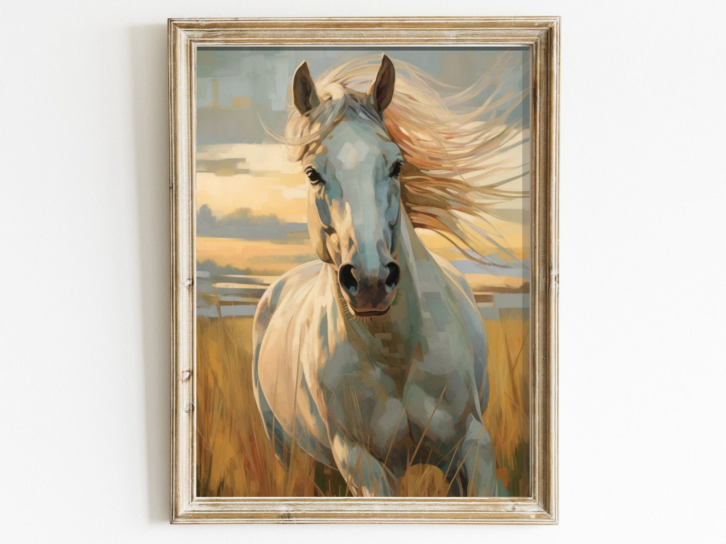 Vintage Horse Wall Art, Galloping Horse Decor, Equestrian Design - WildfieldPrints