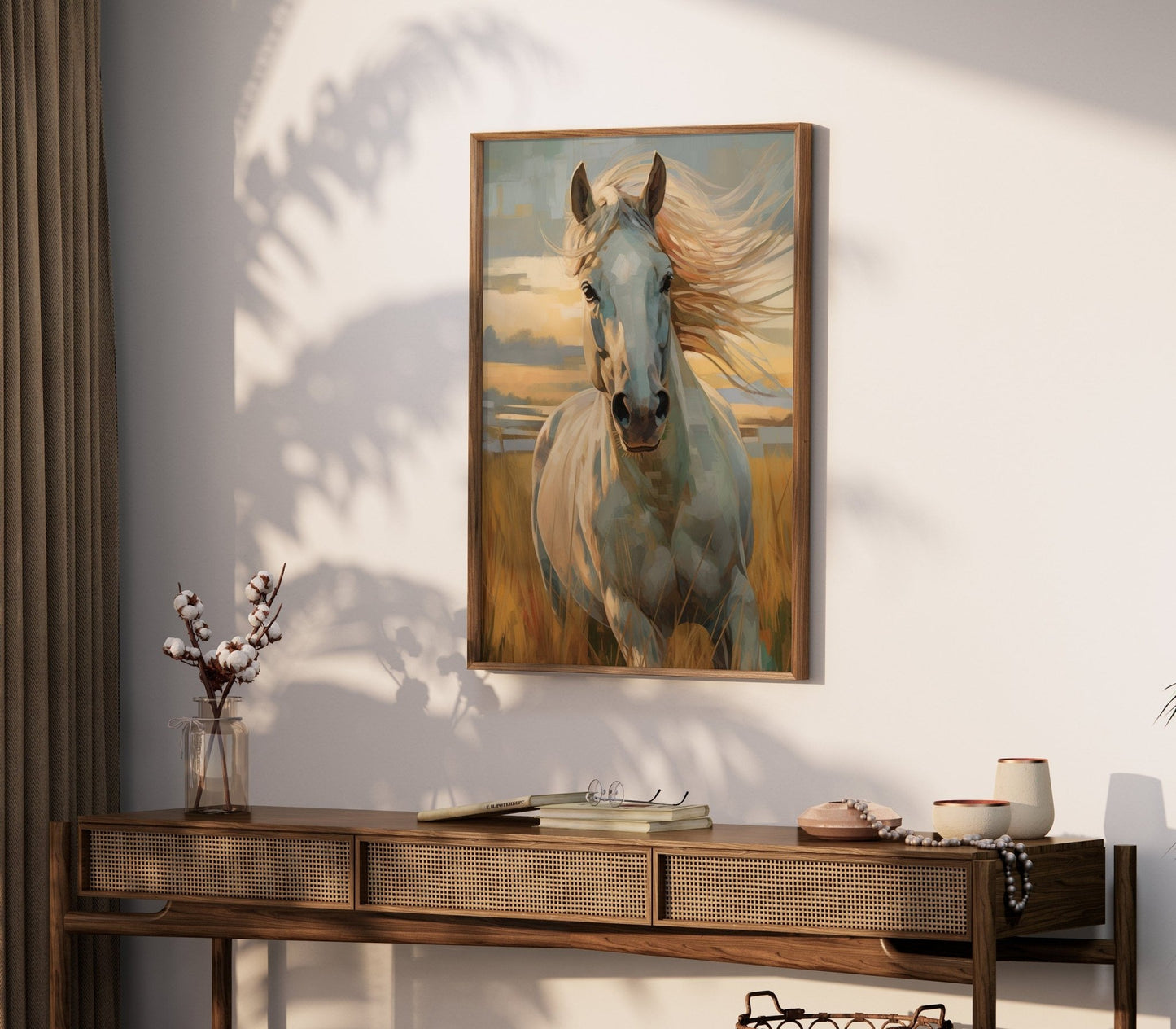 Vintage Horse Wall Art, Galloping Horse Decor, Equestrian Design - WildfieldPrints