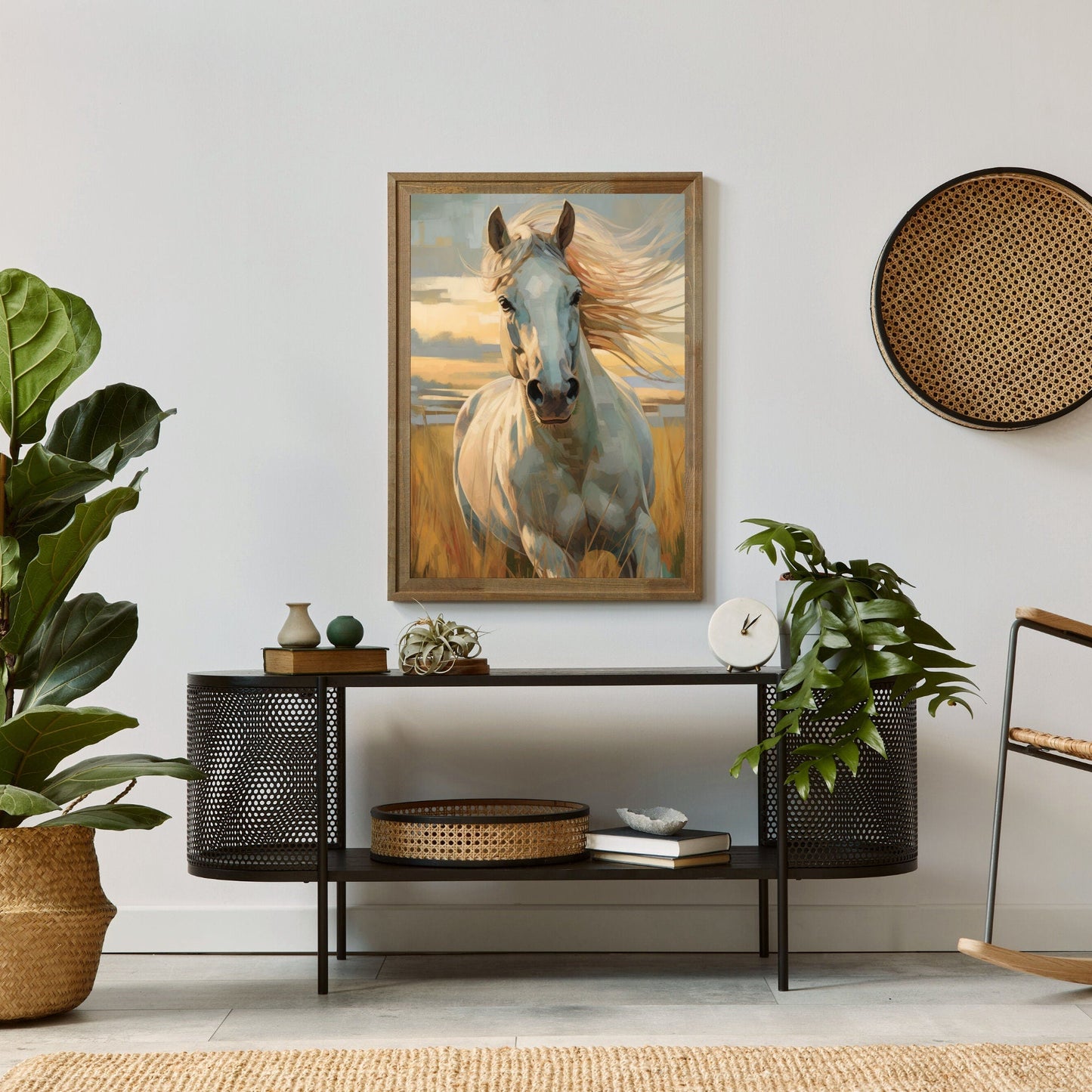 Vintage Horse Wall Art, Galloping Horse Decor, Equestrian Design - WildfieldPrints