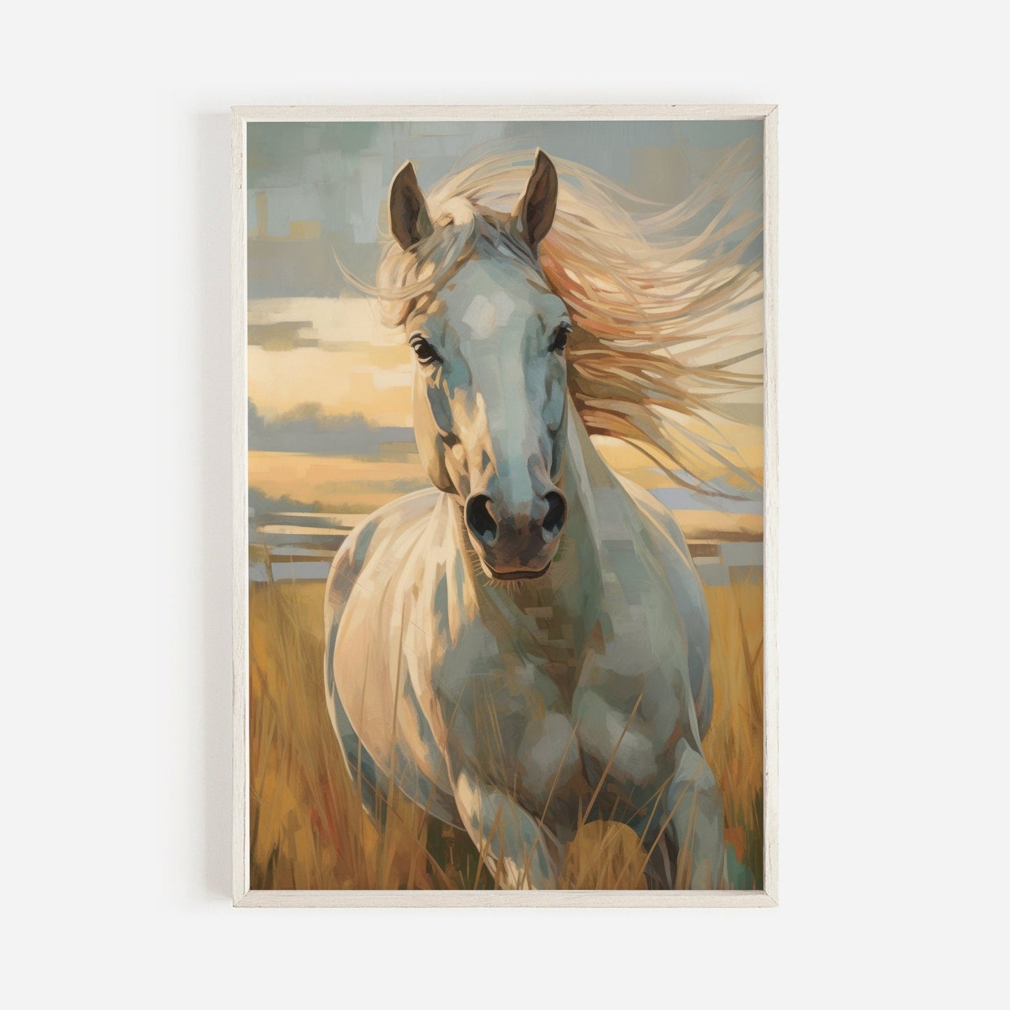 Vintage Horse Wall Art, Galloping Horse Decor, Equestrian Design - WildfieldPrints