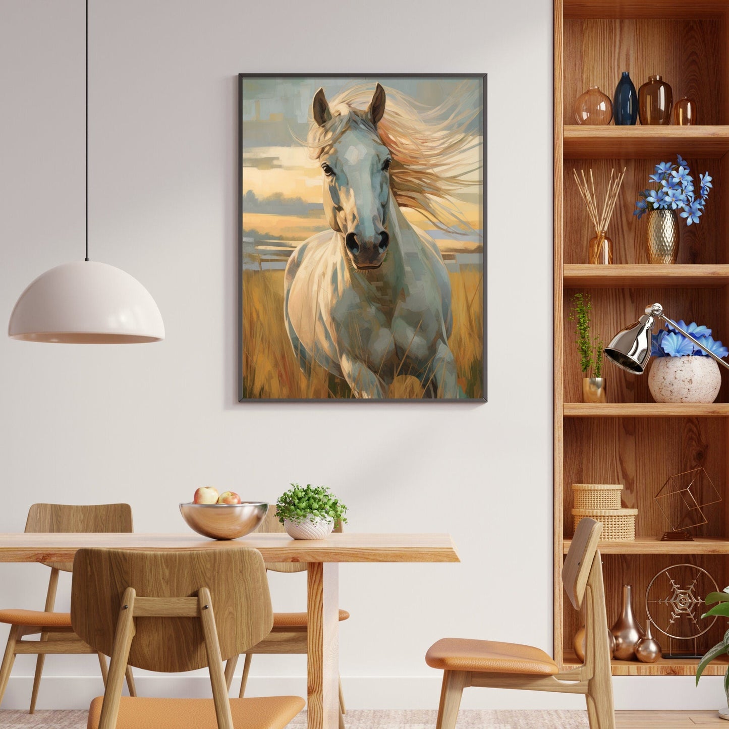 Vintage Horse Wall Art, Galloping Horse Decor, Equestrian Design - WildfieldPrints