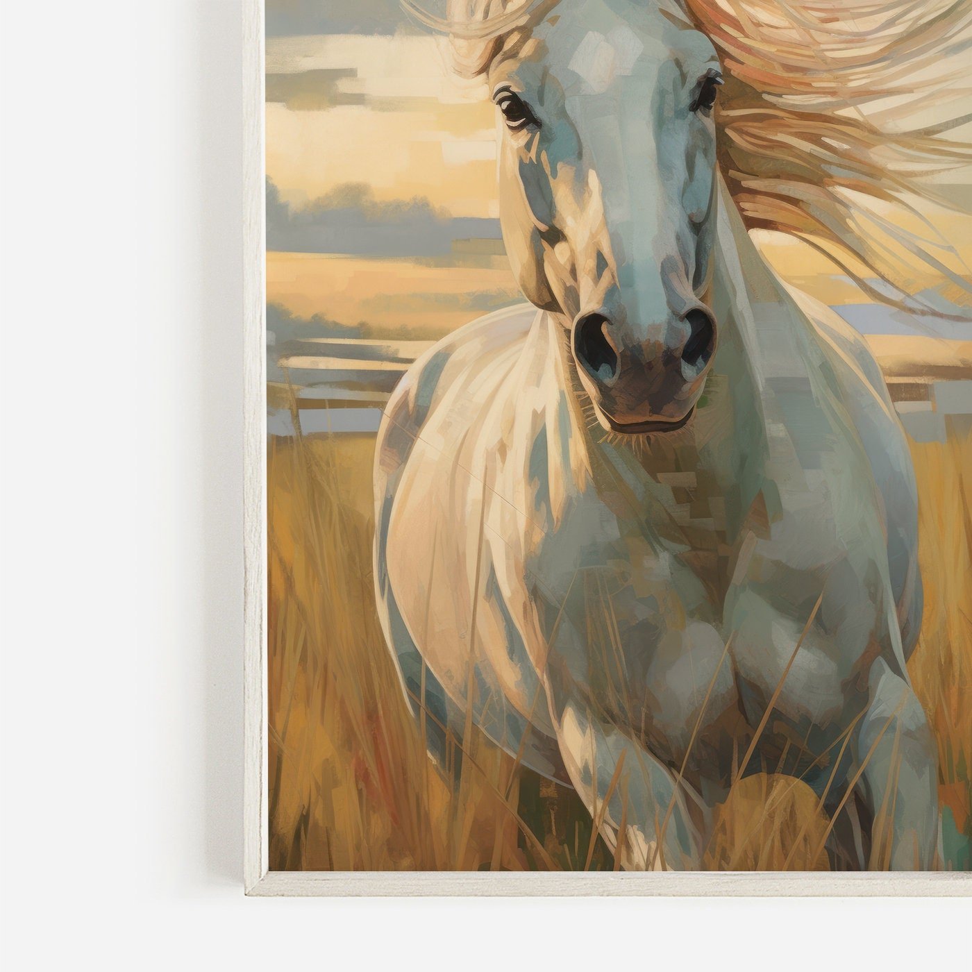 Vintage Horse Wall Art, Galloping Horse Decor, Equestrian Design - WildfieldPrints