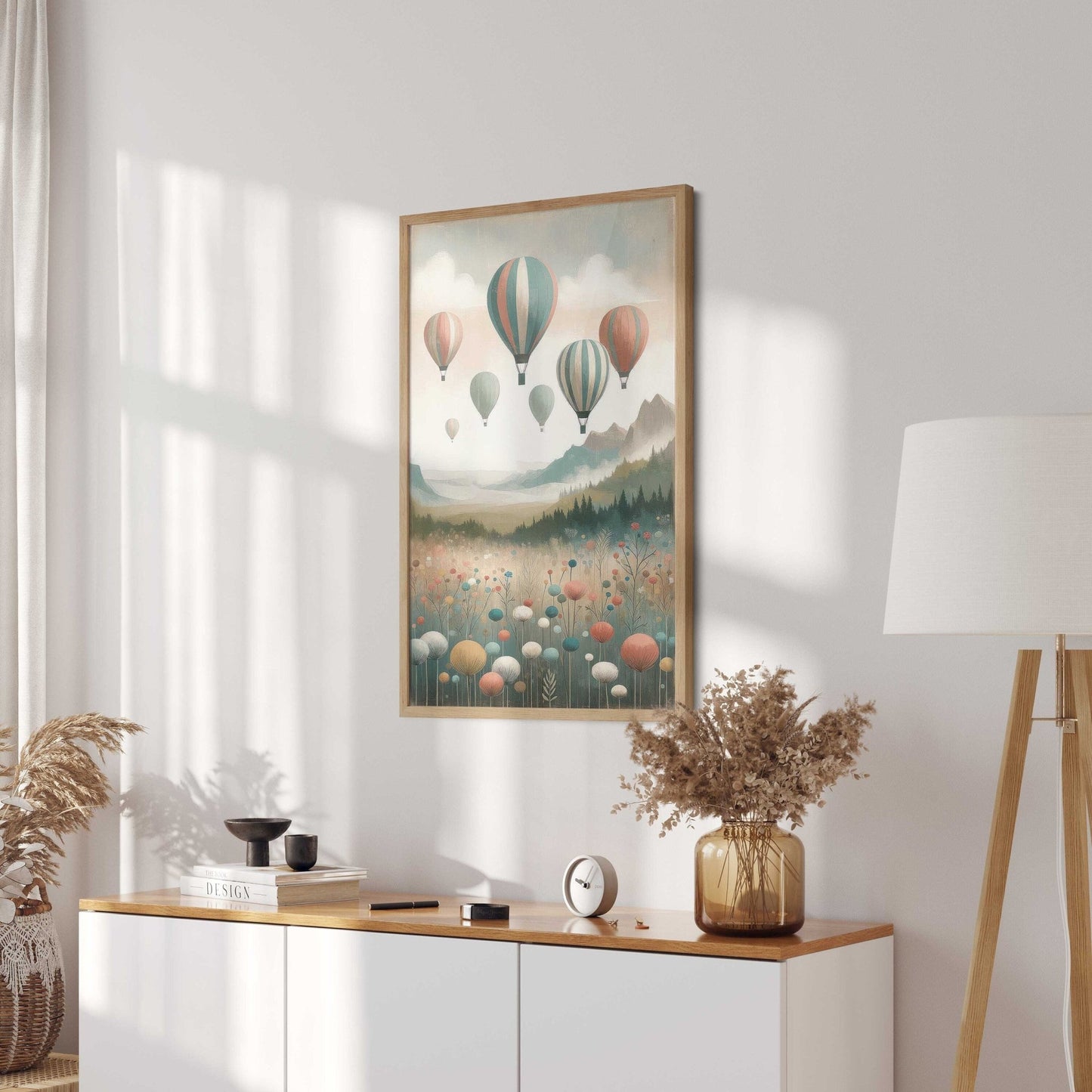 Vintage Hot Air Balloon Decor, Nursery Wall Art, Adventure Prints for Kids - WildfieldPrints